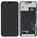 LCD compatible with iPhone 13, (black, with frame, HC, (OLED), GX OEM hard)