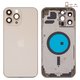 Корпус для iPhone 13 Pro Max, золотистый, с держателем SIM-карты, с боковыми кнопками, gold