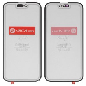 Стекло корпуса G+OCA PRO для iPhone 16 Plus, с OCA пленкой, черное