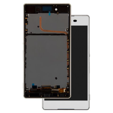 Pantalla LCD puede usarse con Sony E6553 Xperia Z3+, Xperia Z4, blanco, High Copy