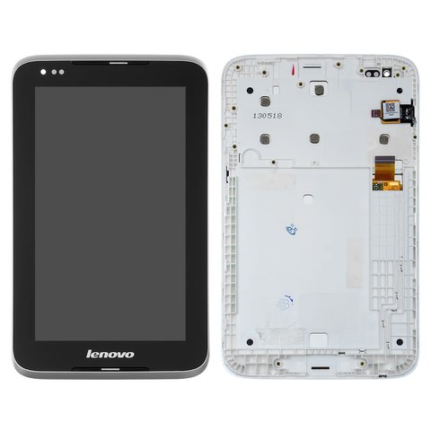 Pantalla LCD puede usarse con Lenovo IdeaTab A1000, gris, con marco