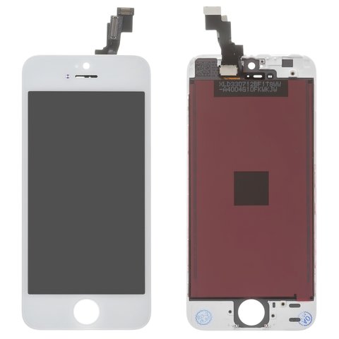 Pantalla LCD puede usarse con Apple iPhone 5S, iPhone SE, blanco, con marco, AAA, NCC ESR ColorX