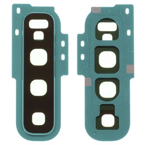 Vidrio de cámara puede usarse con Samsung G973 Galaxy S10, verde, con marcos, prism green