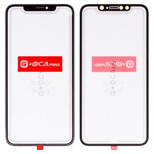 Vidrio de carcasa G+OCA PRO puede usarse con iPhone XS Max, con película OCA, negro