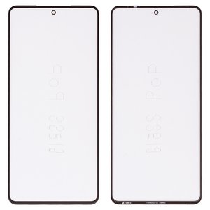 Vidrio de carcasa G+OCA PRO puede usarse con Samsung M556 Galaxy M55, con película OCA, negro