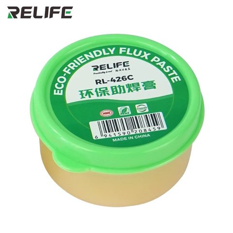 Fundente en pasta RELIFE RL 426C, respetuosa del medio ambiente, 80 g