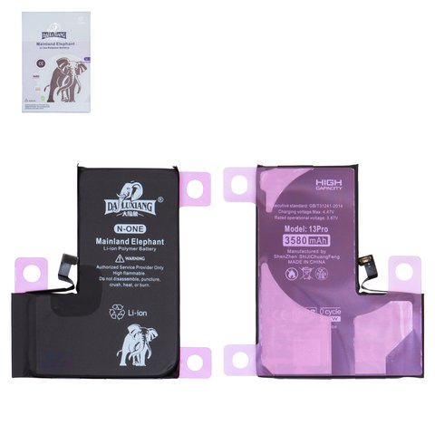 Batería Da Luxiang puede usarse con Apple iPhone 13 Pro, Li ion, 3.87 V, 3580 mAh, mayor capacidad, original IC