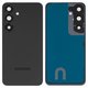 Panel trasero de carcasa puede usarse con Samsung S931 Galaxy S25, negra, azul, con vidrio de cámara, con componentes, Original (PRC), blue black