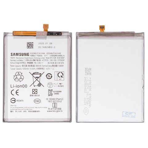 Batería EB BA166ABY puede usarse con Samsung A165 Galaxy A16, A175 Galaxy A17 4G, A266 Galaxy A26, Li Polymer, 3.88 V, 5000 mAh, Original PRC 