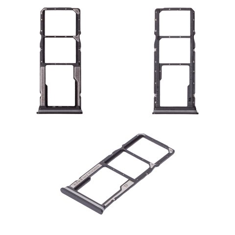 Sujetador de tarjeta SIM puede usarse con Xiaomi Poco C75, Redmi 14C 4G, Redmi A3 Pro, negro, midnight black