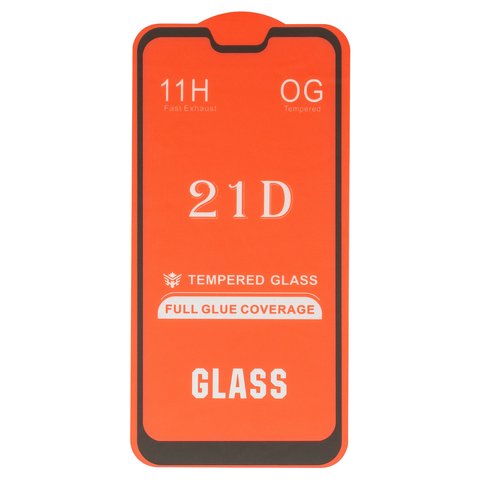 Vidrio de protección templado puede usarse con Xiaomi Mi A2 Lite, Redmi 6 Pro, Full Glue, compatible con estuche, sin embalaje, sin pañuelos , negro