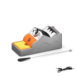 Soporte para cautines Amaoe MHT 1, con virutas para limpiar la punta, con un organizador