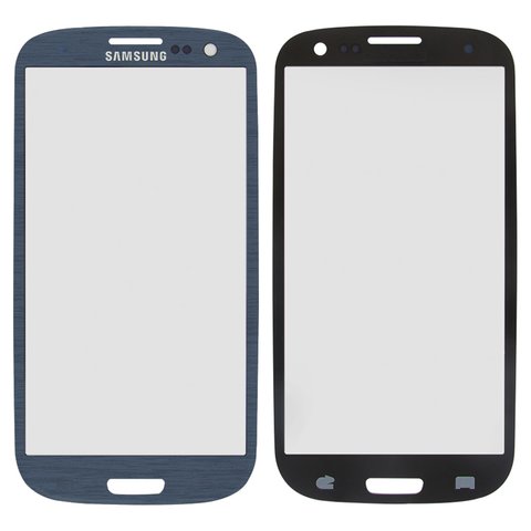 Скло корпуса для Samsung I9300 Galaxy S3, I9305 Galaxy S3, синє