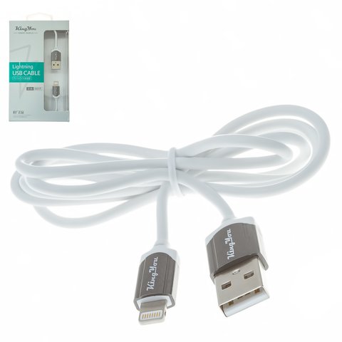 USB кабель KingYou KL 07, USB тип A, Lightning, 100 см, 2,1 А