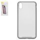 Чехол Baseus для Apple iPhone XS Max, серебристый, магнитный, стекло, металл, #WIAPIPH65-CS0S