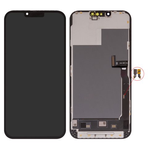 Дисплей для iPhone 13 Pro Max, чорний, з рамкою, High Copy, без мікросхеми, OLED  DD OLED
