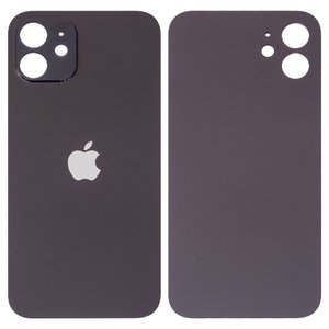 Задняя панель корпуса для iPhone 12, черная, не нужно снимать стекло камеры, Original PRC , big hole