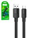 USB кабель Hoco X84, USB тип-C, USB тип-A, 100 см, 3 A, чорний, #6931474771001