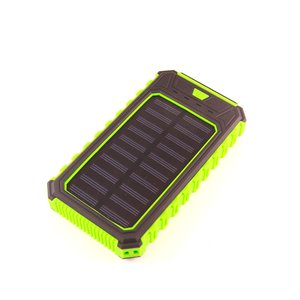 Зарядное устройство на солнечных батареях 10000 мАч (2×USB, IP65, зеленый) Зарядное устройство на солнечных батареях 10000 мАч (2×USB, IP65, зеленый)