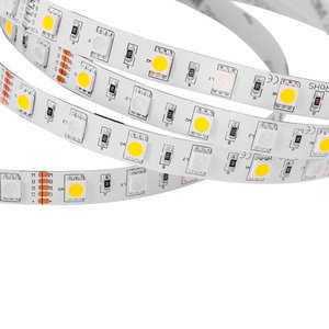 Светодиодная лента RGB+WW SMD5050 (300 светодиодов, 12 В, 5 м, IP20) Светодиодная лента RGB+WW SMD5050 (300 светодиодов, 12 В, 5 м, IP20)