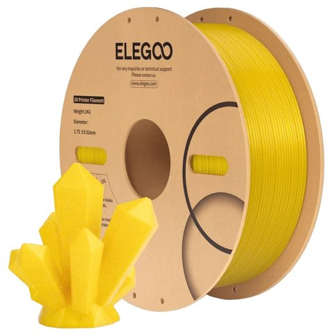 Филамент для 3D принтера ELEGOO PLA Sparkle Gold, 1 кг