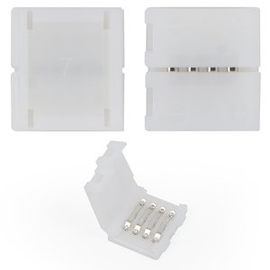 Прямой 4-контактный коннектор для соединения RGB светодиодных лент SMD5050 Прямой 4-контактный коннектор для соединения RGB светодиодных лент SMD5050