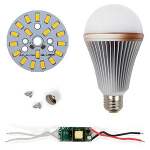 Juego de piezas para armar lámpara LED regulable SQ-Q24 5730 9 W (luz blanca cálida, E27) Juego de piezas para armar lámpara LED regulable SQ-Q24 5730 9 W (luz blanca cálida, E27)